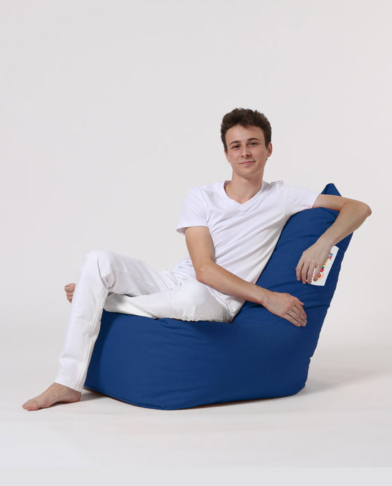Atelier Del Sofa Diamond - Blue Saco de judas para jardin Azul Tejido poliester impermeable Comodidad y relajacion 60x90cm Max 200kg